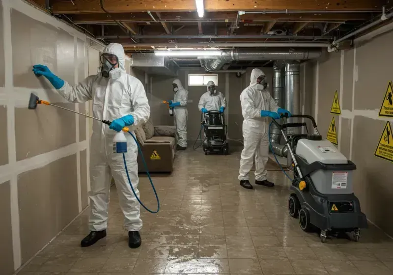 Basement Moisture Removal and Structural Drying process in Waukon, IA